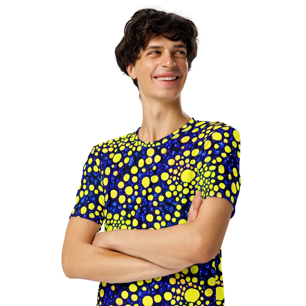 Solar Bubble on Men's Crew Neck T-Shirt — Left Front