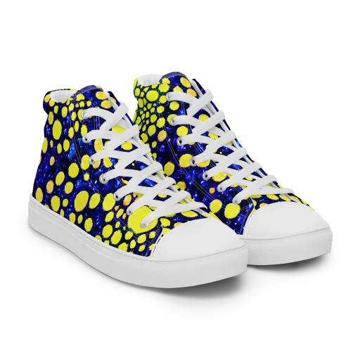 Solar Bubble on a Men's High Top Canvas Shoes