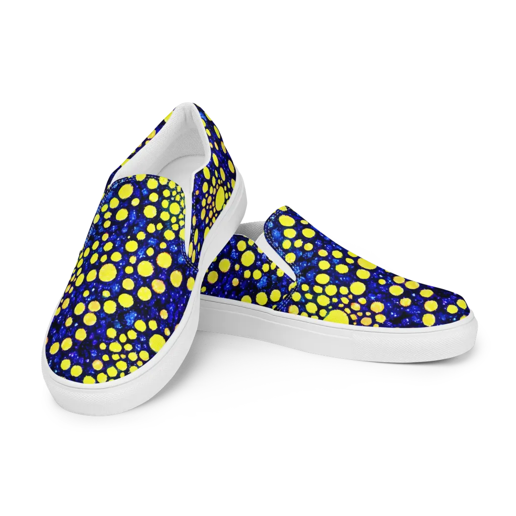 Solar Bubble on Men's Slip-On Canvas Shoes — Left Front