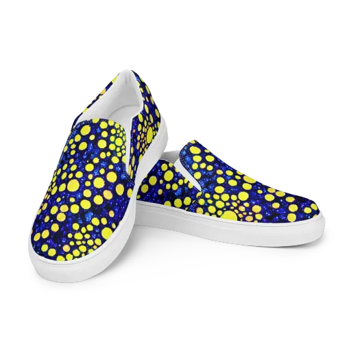 Solar Bubble on a Men's Slip-On Canvas Shoes