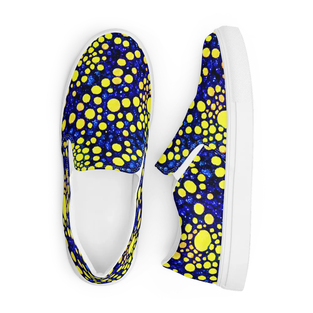 Solar Bubble on Men's Slip-On Canvas Shoes — Front
