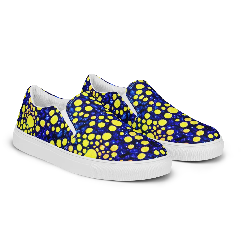 Solar Bubble on Women's Slip-On Canvas Shoes — Right Front
