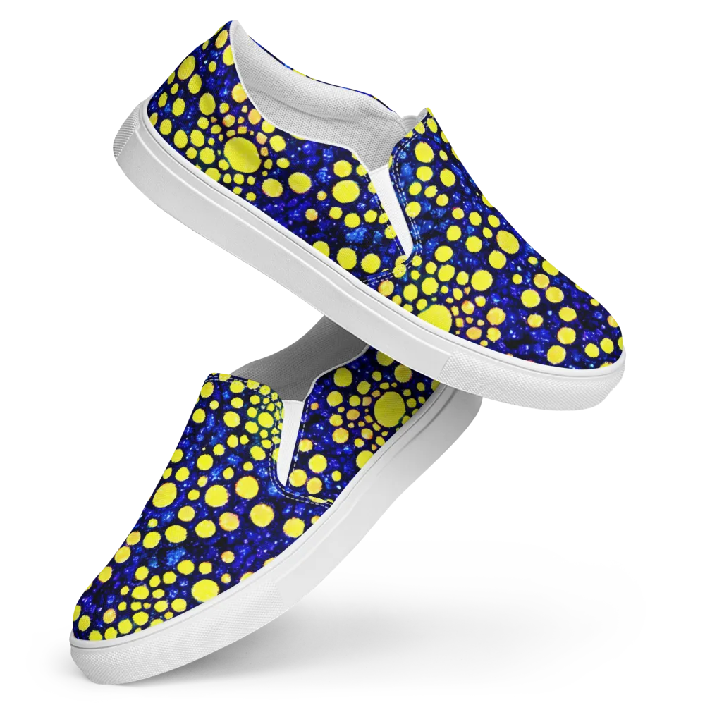 Solar Bubble on Women's Slip-On Canvas Shoes — Front