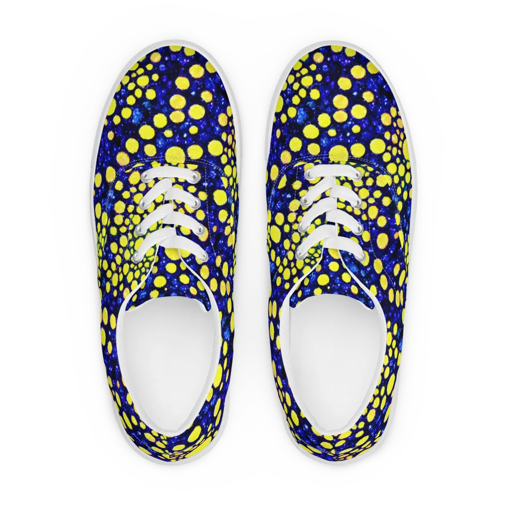 Solar Bubble on Men's Lace-Up Canvas Shoes — Front