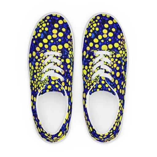 Solar Bubble on a Men's Lace-Up Canvas Shoes