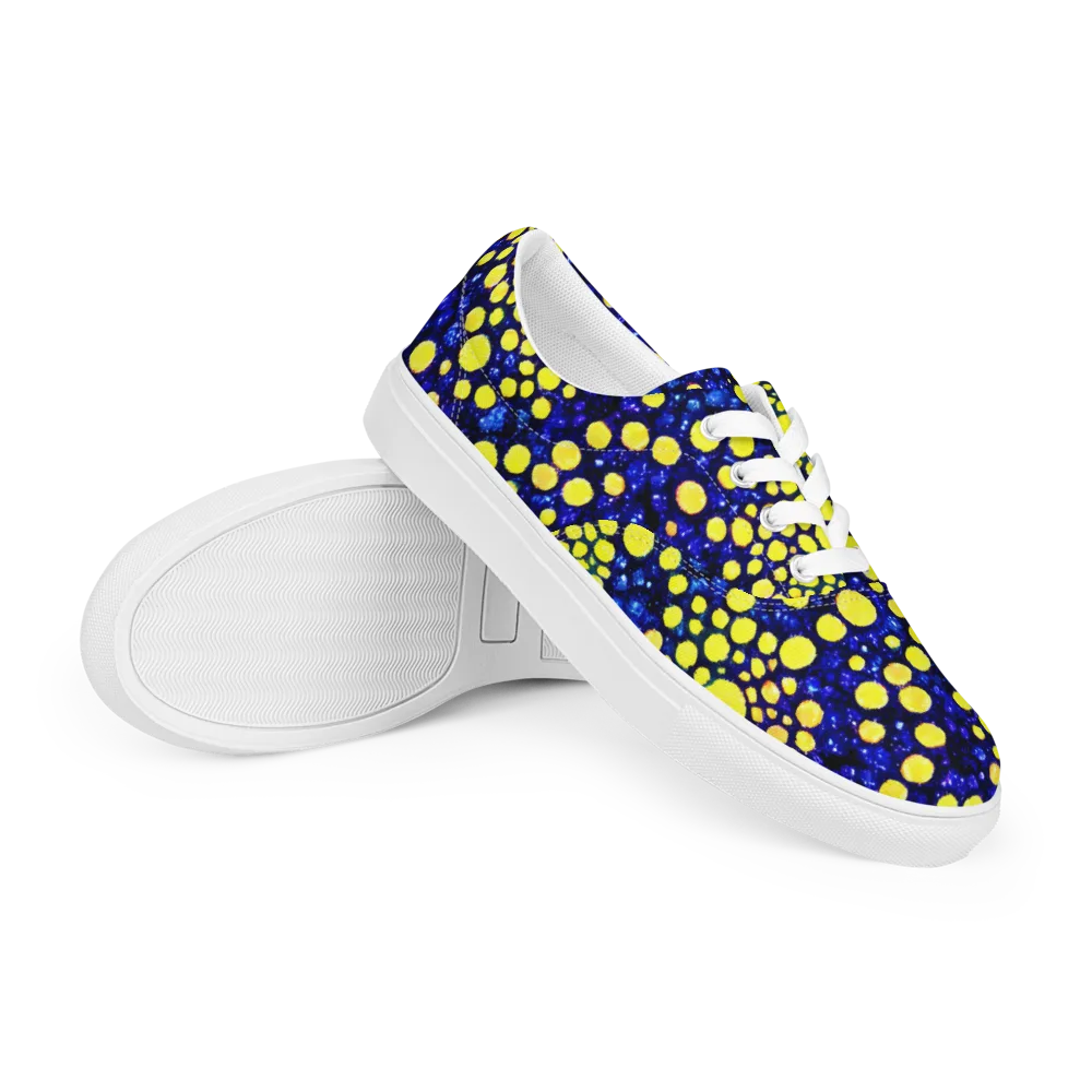 Solar Bubble on Men's Lace-Up Canvas Shoes — Right Front