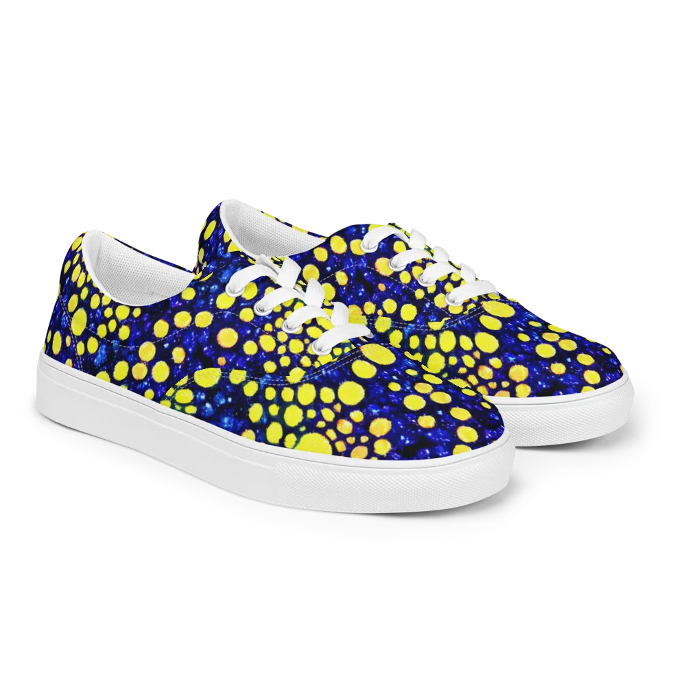 Solar Bubble on Men's Lace-Up Canvas Shoes — Right Front