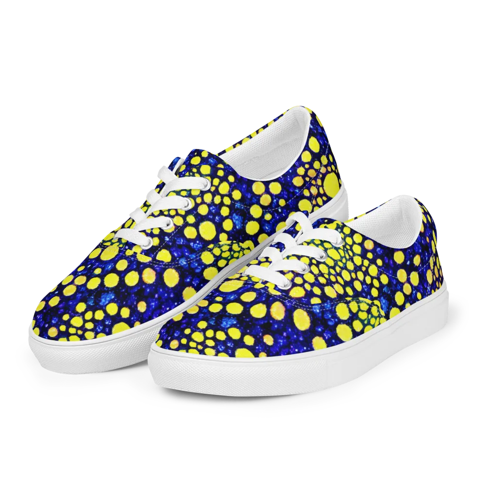 Solar Bubble on Men's Lace-Up Canvas Shoes — Left Front