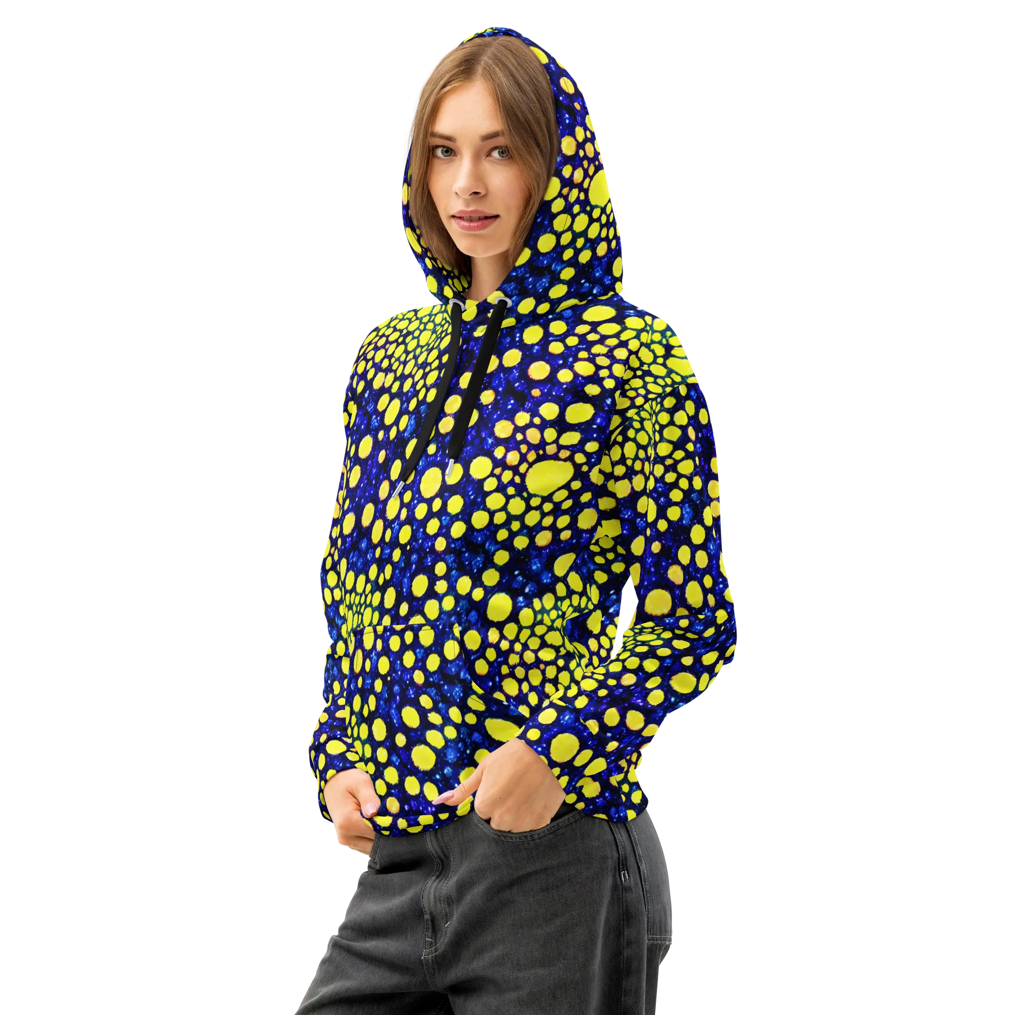Solar Bubble on Cotton Hoodie — Left Front