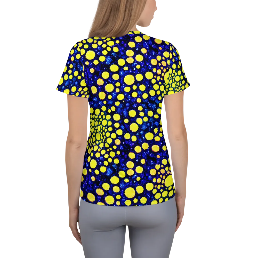 Solar Bubble on Women's Athletic T-Shirt — Back