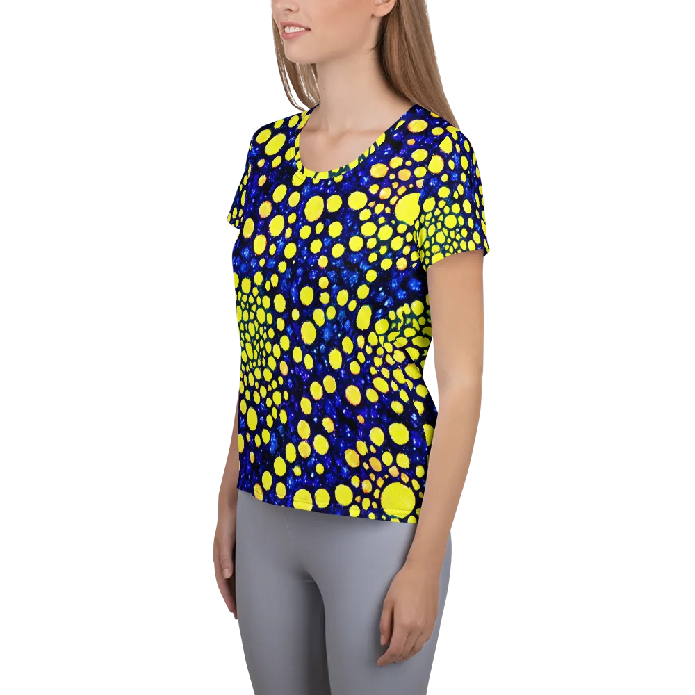 Solar Bubble on Women's Athletic T-Shirt — Left