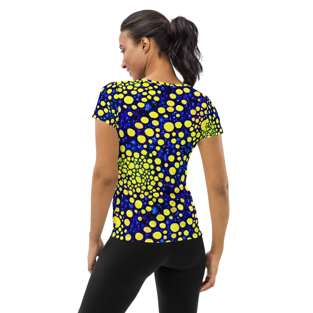 Solar Bubble on Women's Athletic T-Shirt — Back