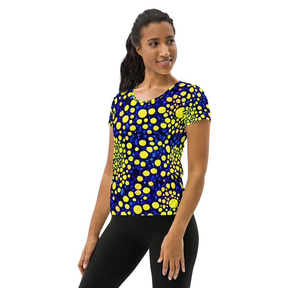 Solar Bubble on Women's Athletic T-Shirt — Left