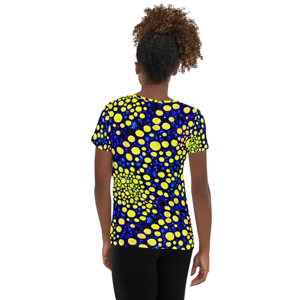 Solar Bubble on Women's Athletic T-Shirt — Back