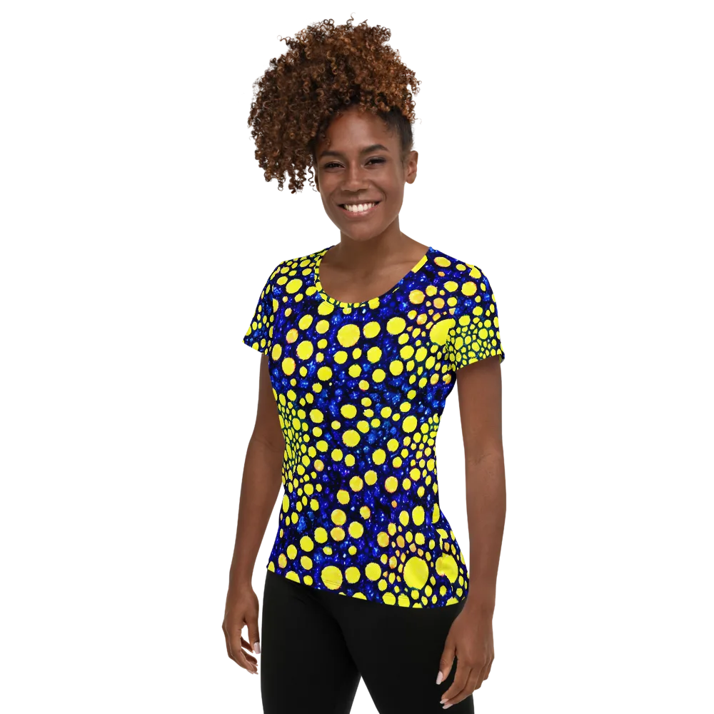 Solar Bubble on Women's Athletic T-Shirt — Left