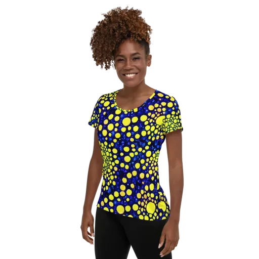 Solar Bubble on a Women's Athletic T-Shirt