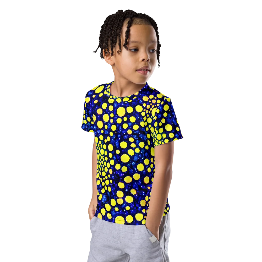 Solar Bubble on Kids Crew Neck T-Shirt — Left Front