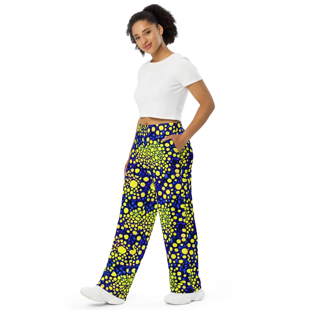 Solar Bubble on Wide-Leg Pants — Left Front