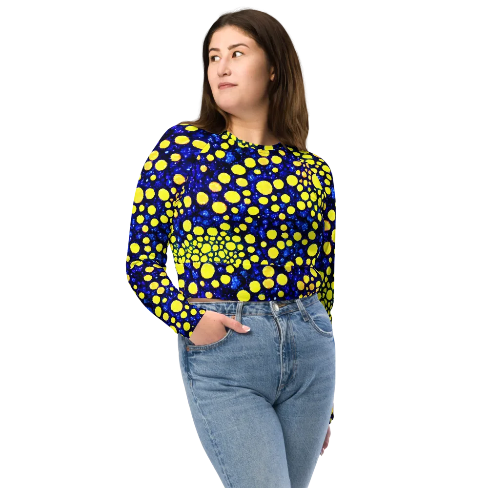 Solar Bubble on Long Sleeve Crop Top — Front