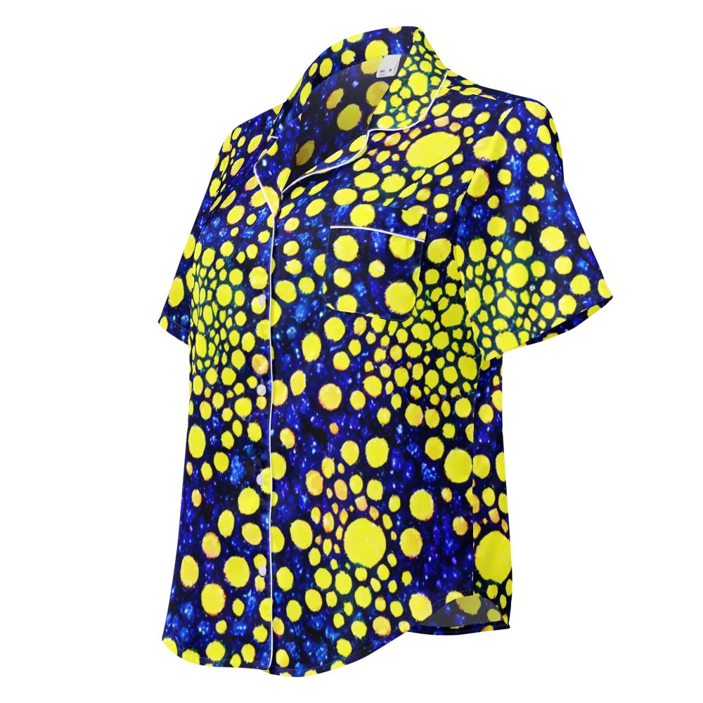 Solar Bubble on Women's Short Sleeve Pajama Top — Left Front