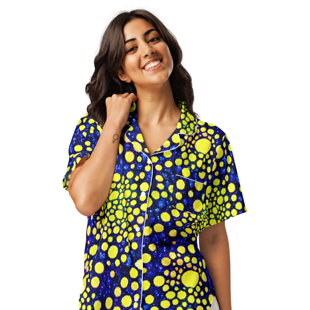 Solar Bubble on Women's Short Sleeve Pajama Top — Front