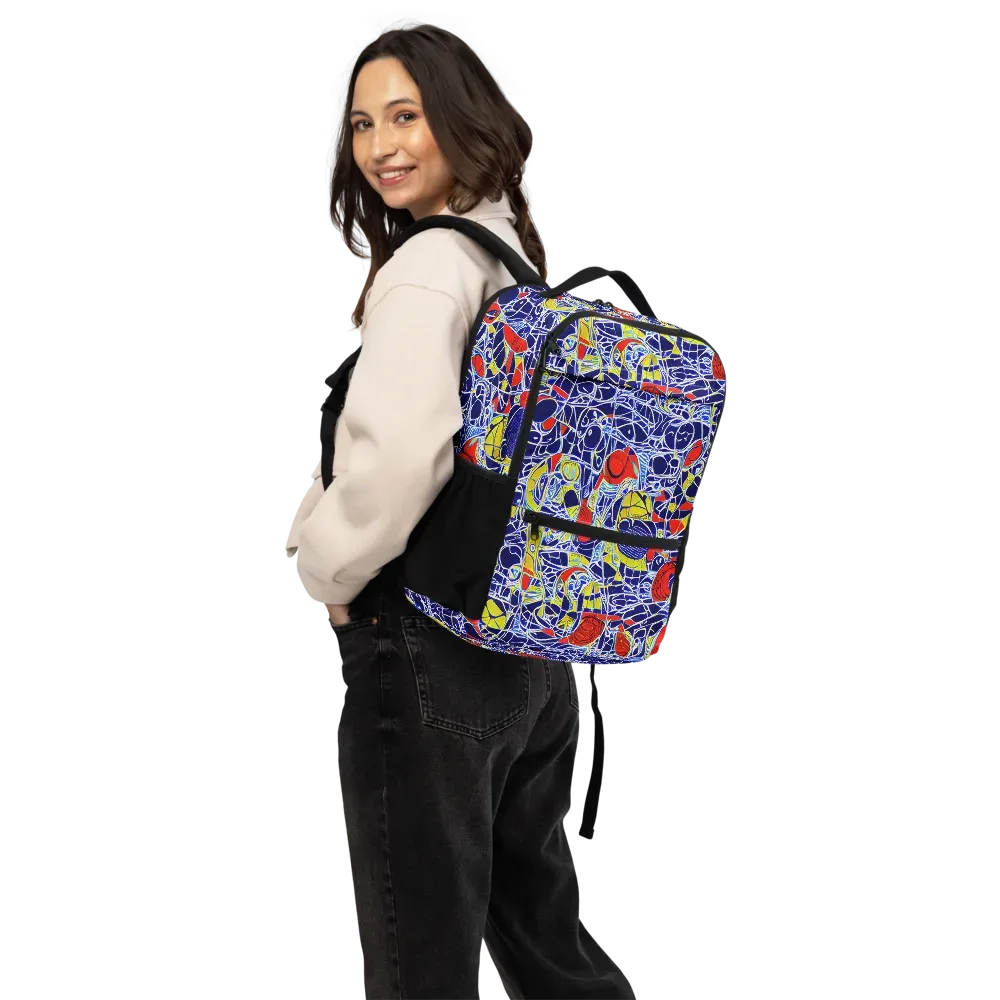 Blue Rapture on Utility Backpack — Back
