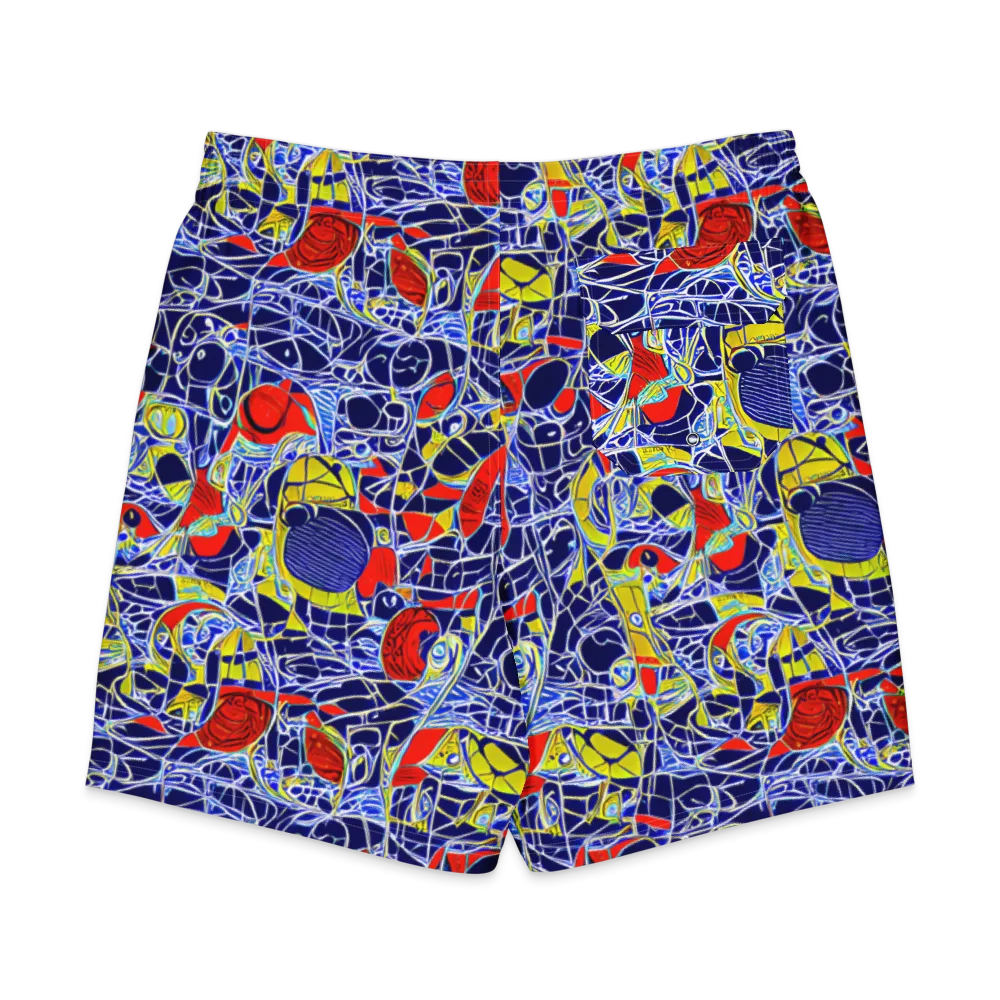 Blue Rapture on Men's Board Shorts — Back