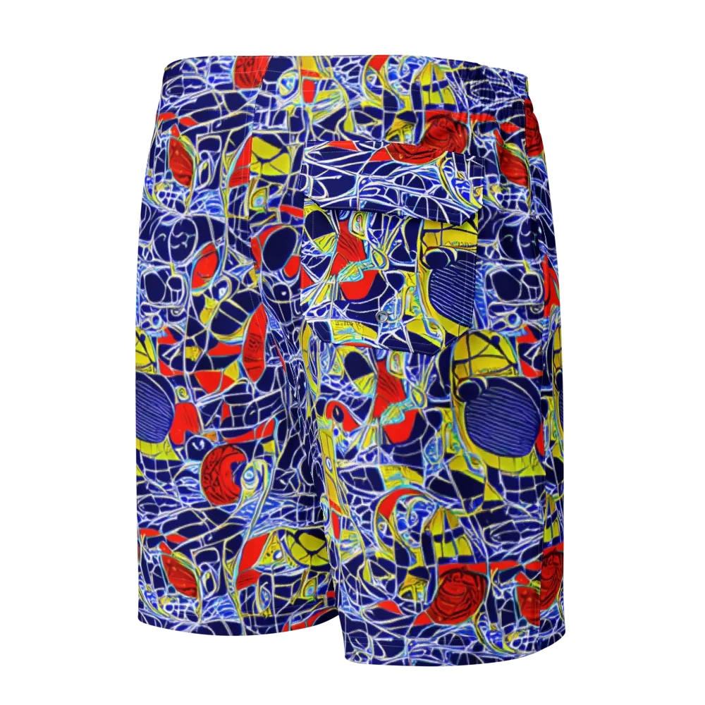 Blue Rapture on Men's Board Shorts — Back