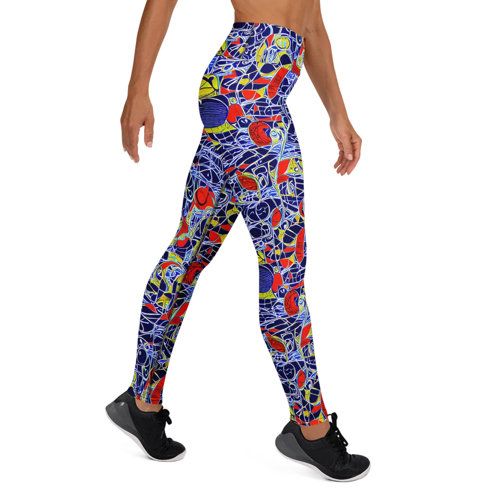 Blue Rapture on Yoga Leggings — Right