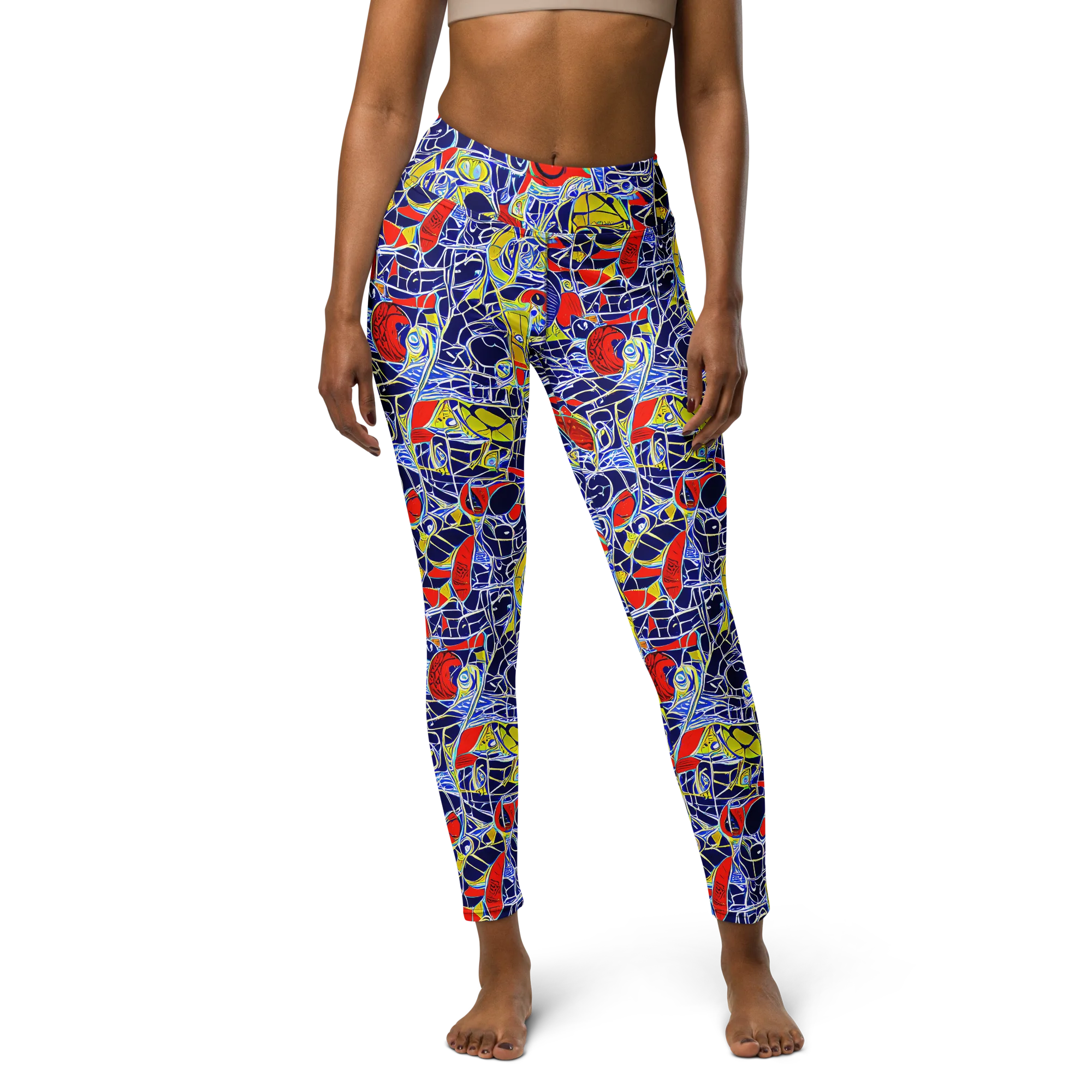 Blue Rapture on Yoga Leggings — Front