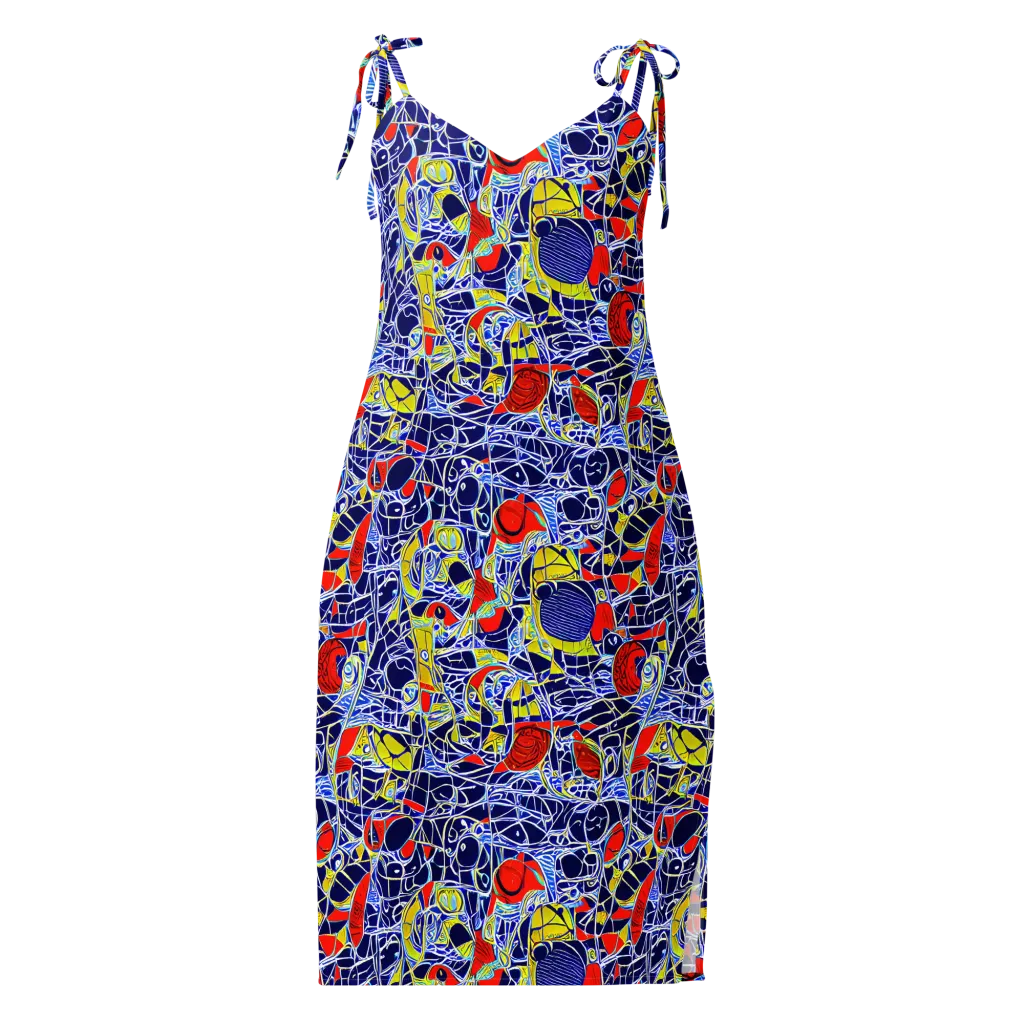 Blue Rapture on Slip Dress — Front
