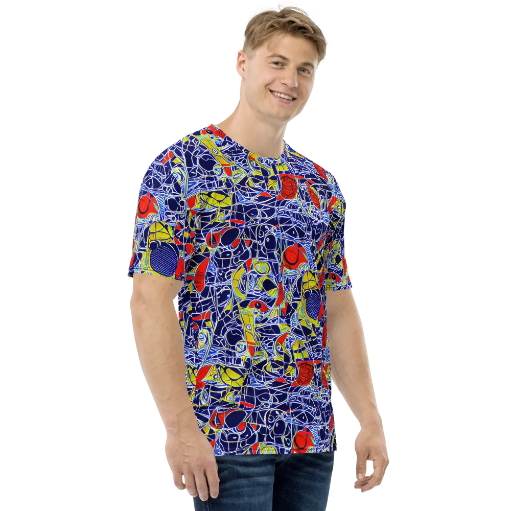 Blue Rapture on Men's Crew Neck T-Shirt — Right
