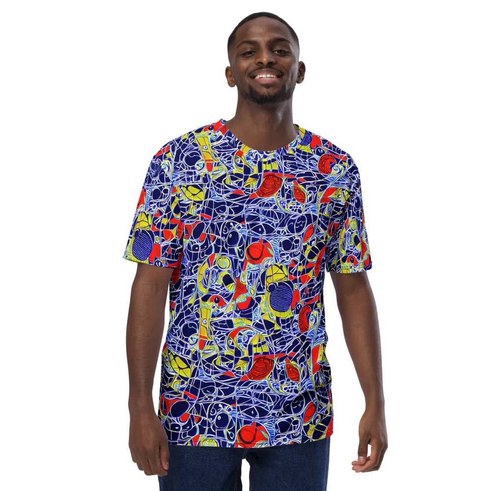 Blue Rapture on Men's Crew Neck T-Shirt — Front