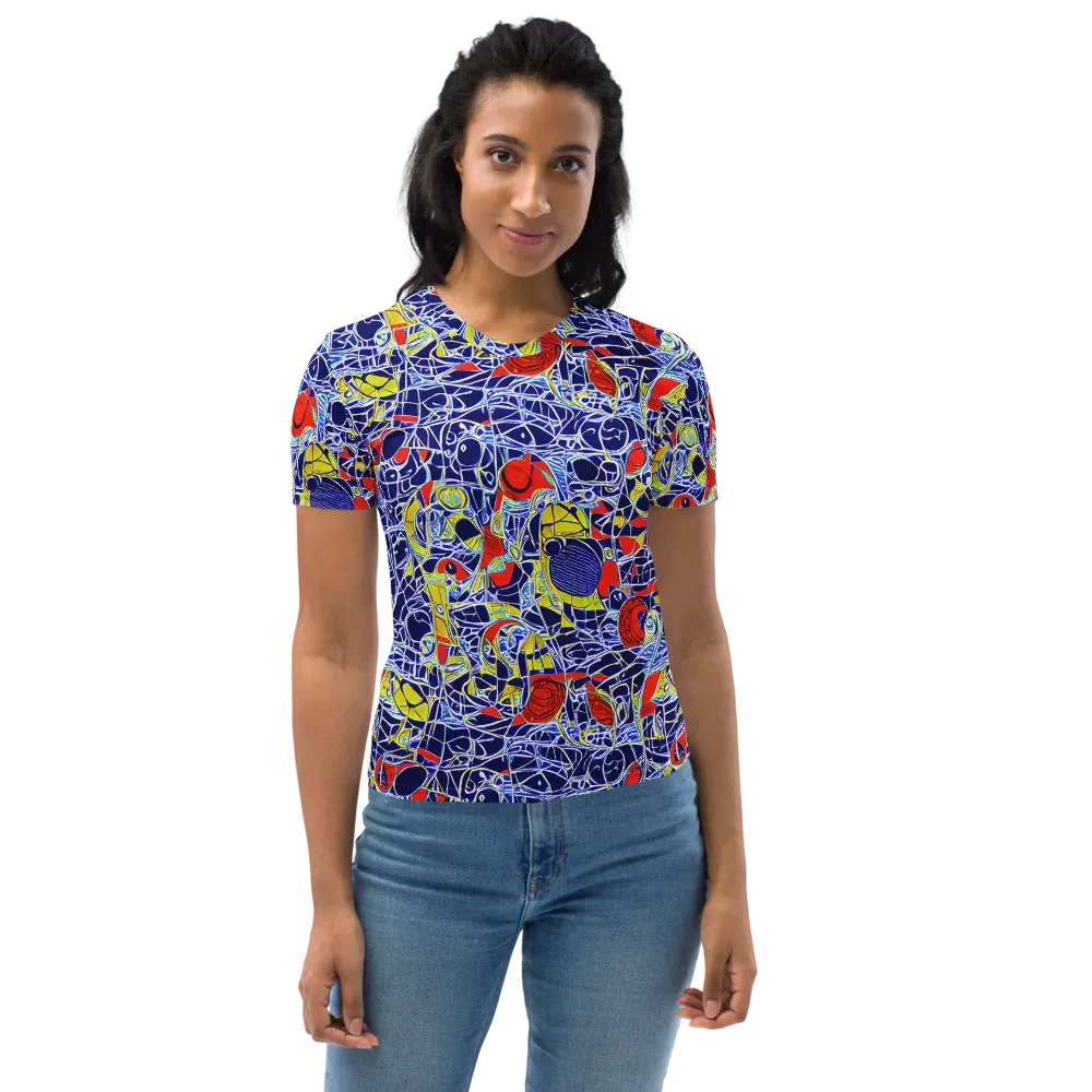 Blue Rapture on Women's Crew Neck T-Shirt — Front