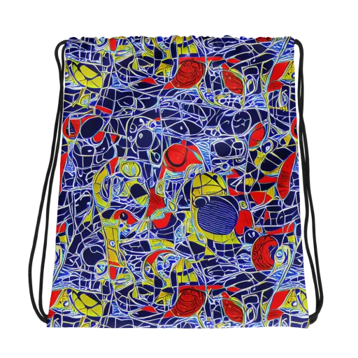 Blue Rapture on a Drawstring Bag