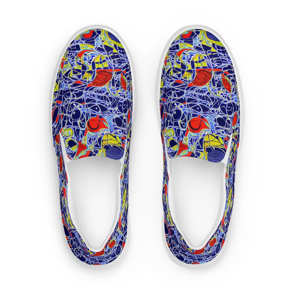 Blue Rapture on Women's Slip-On Canvas Shoes — Front