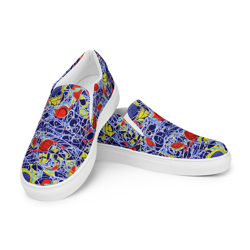 Blue Rapture on Women's Slip-On Canvas Shoes — Left Front