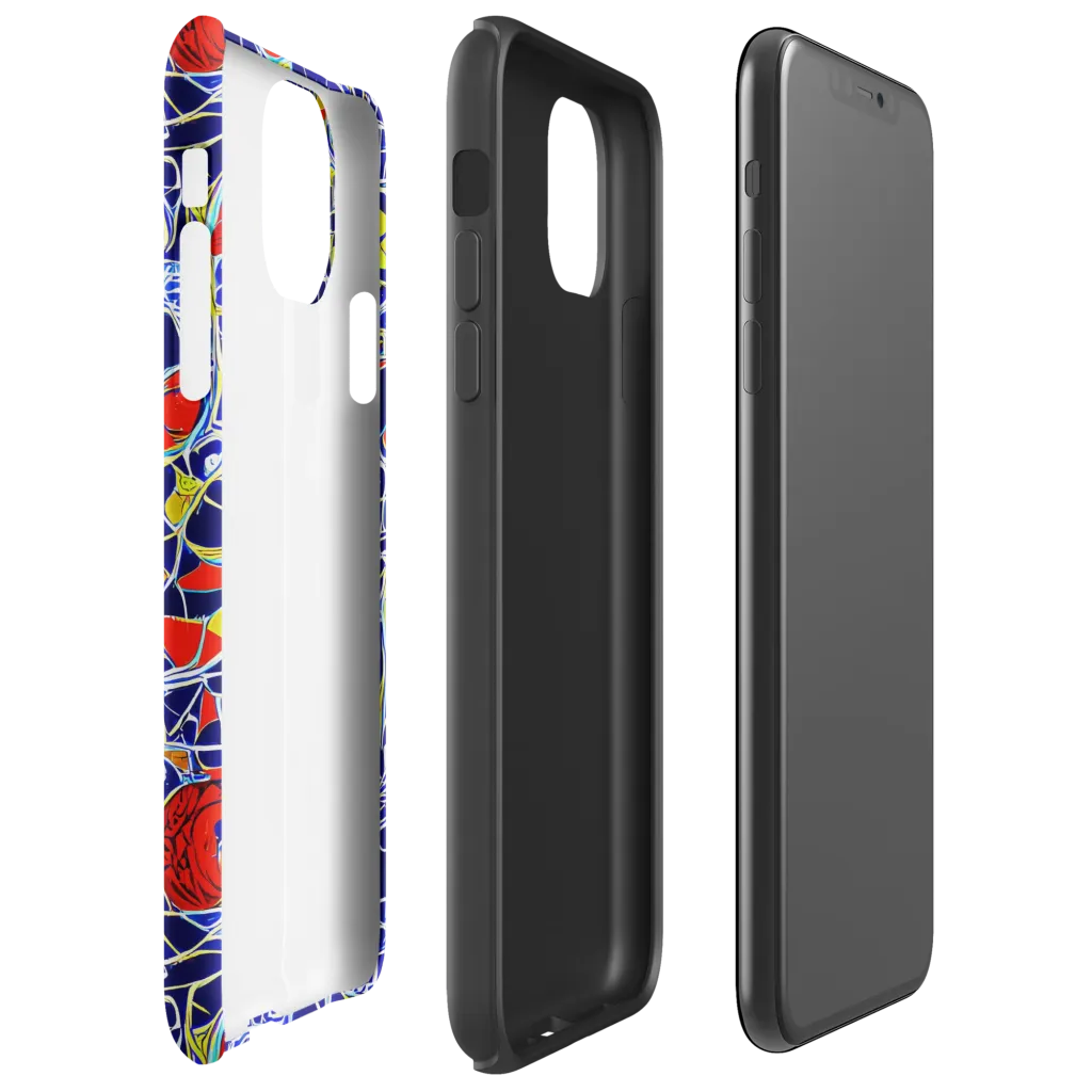 Blue Rapture on Tough Case for iPhone® — Right
