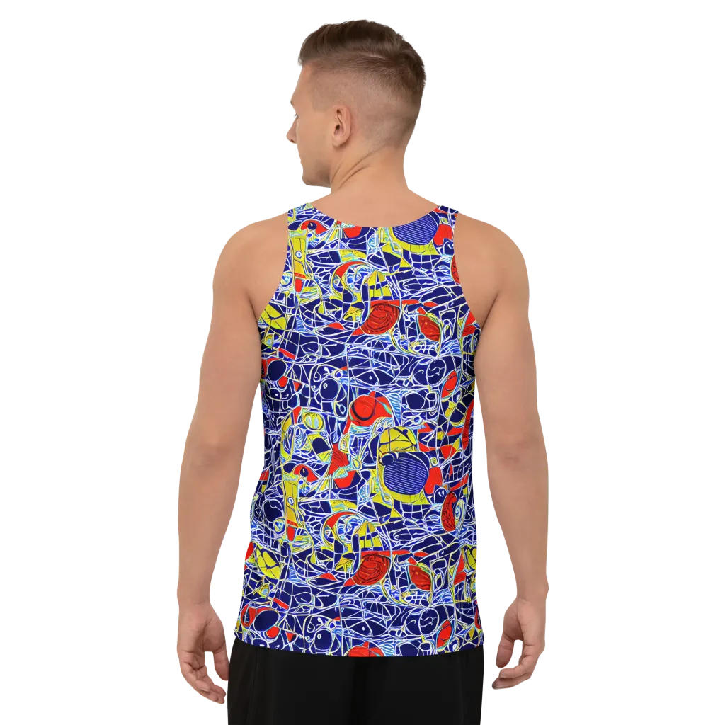 Blue Rapture on Men's Tank Top — Back