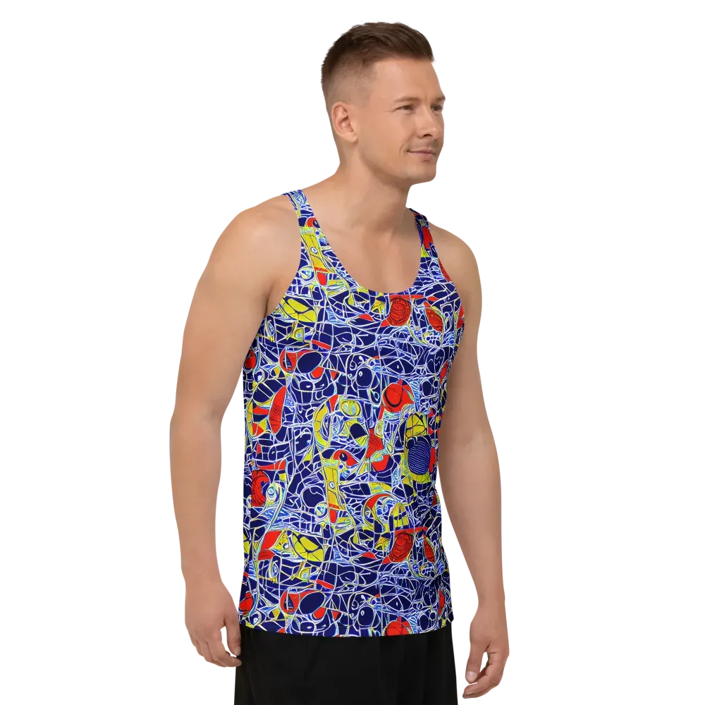Blue Rapture on Men's Tank Top — Right Front