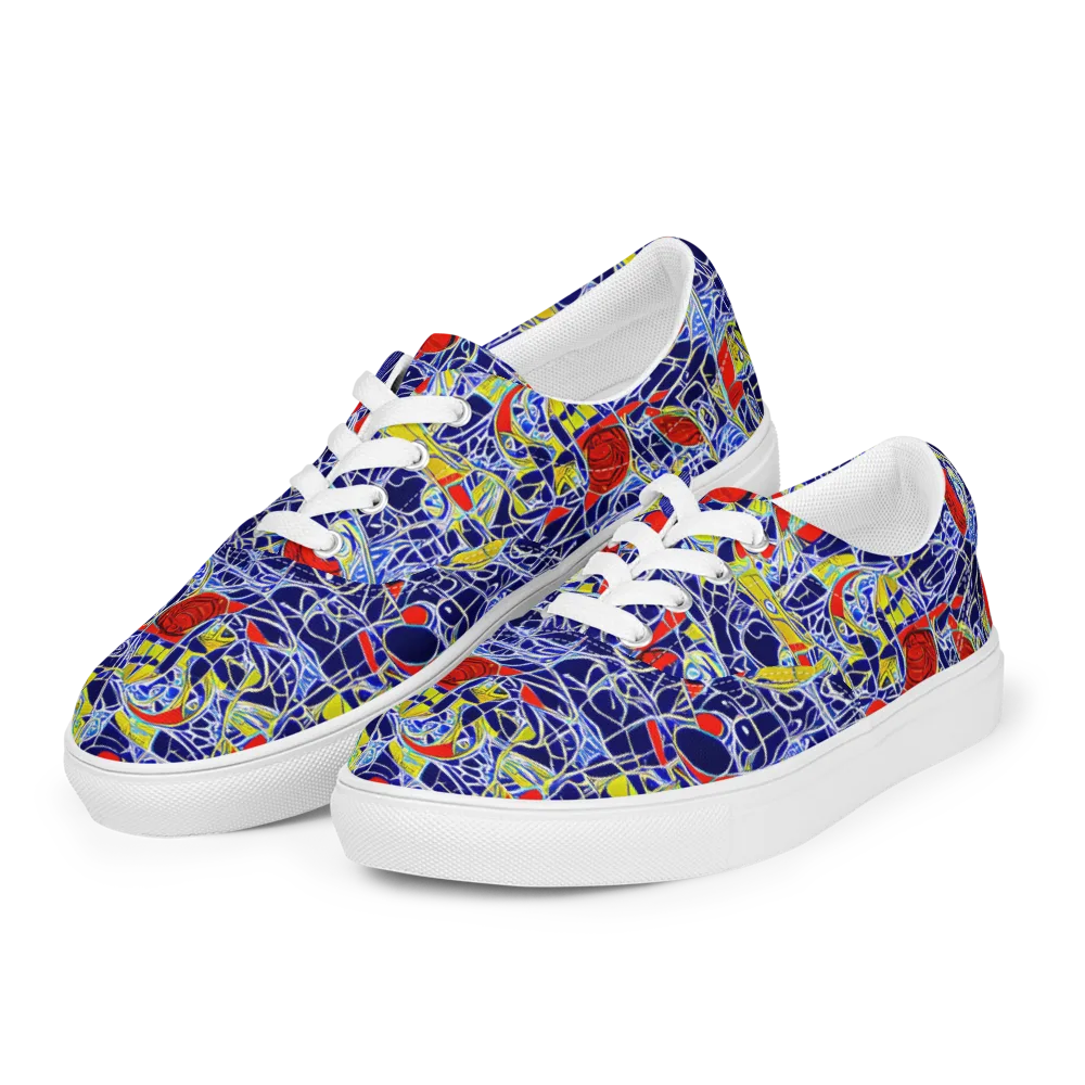 Blue Rapture on Men's Lace-Up Canvas Shoes — Left Front