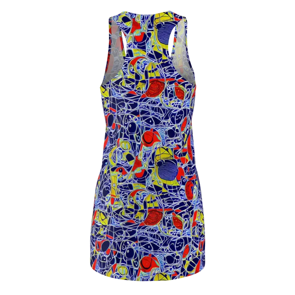 Blue Rapture on Racerback Dress — Back