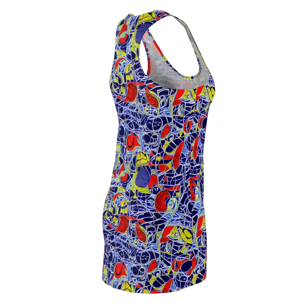 Blue Rapture on Racerback Dress — Back Side
