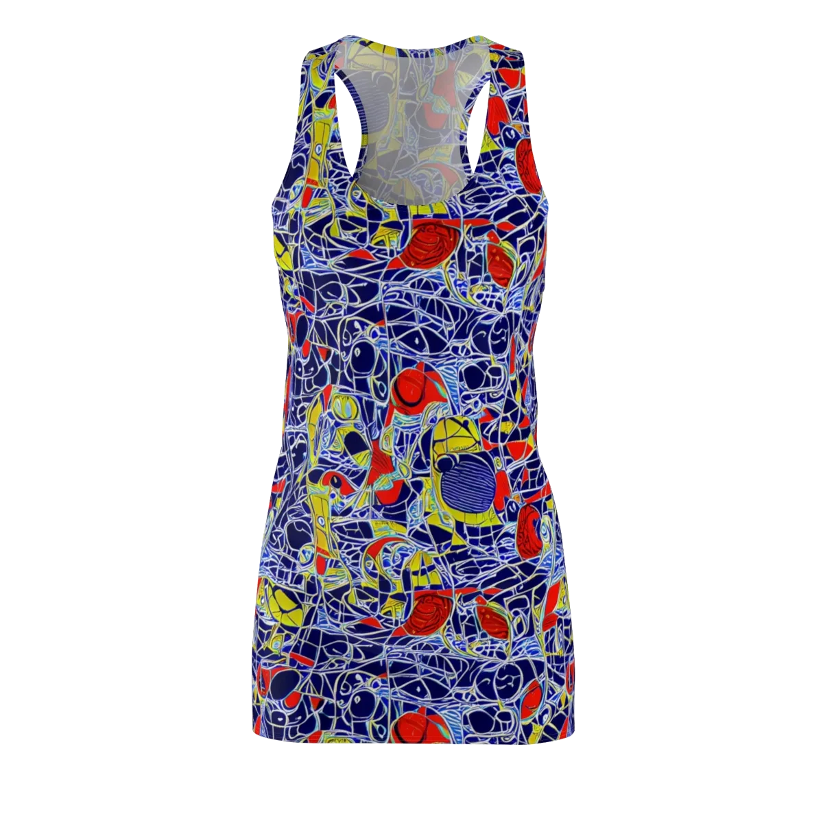 Blue Rapture on Racerback Dress — Front