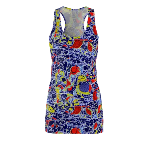 Blue Rapture on a Racerback Dress