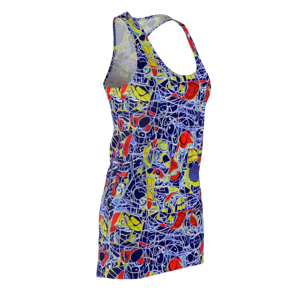 Blue Rapture on Racerback Dress — Front Side