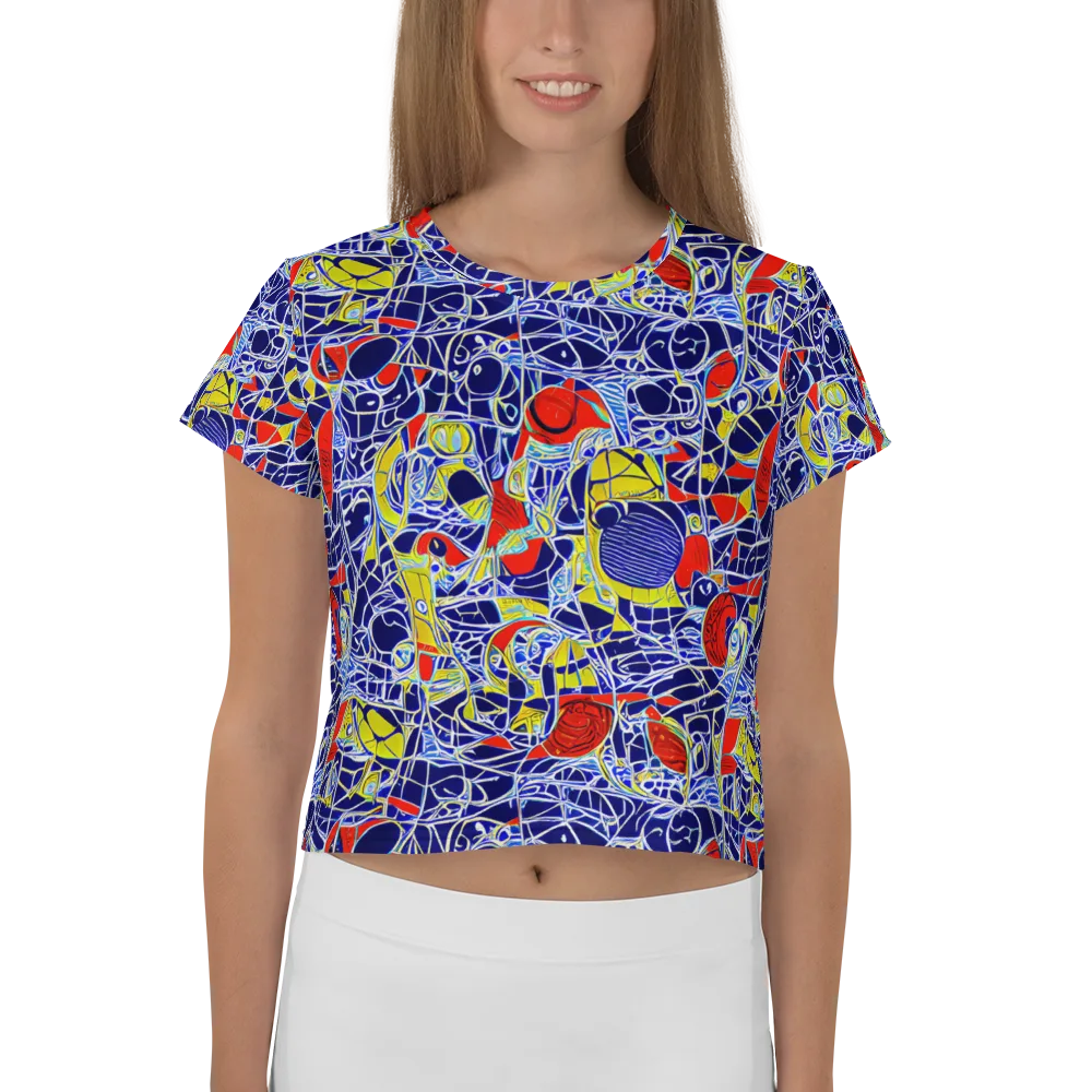 Blue Rapture on Crop Tee — Front