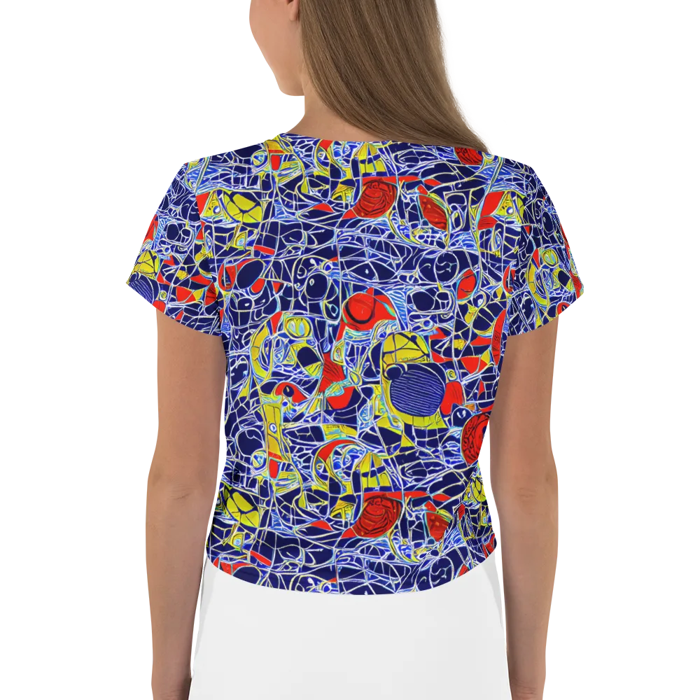 Blue Rapture on Crop Tee — Back
