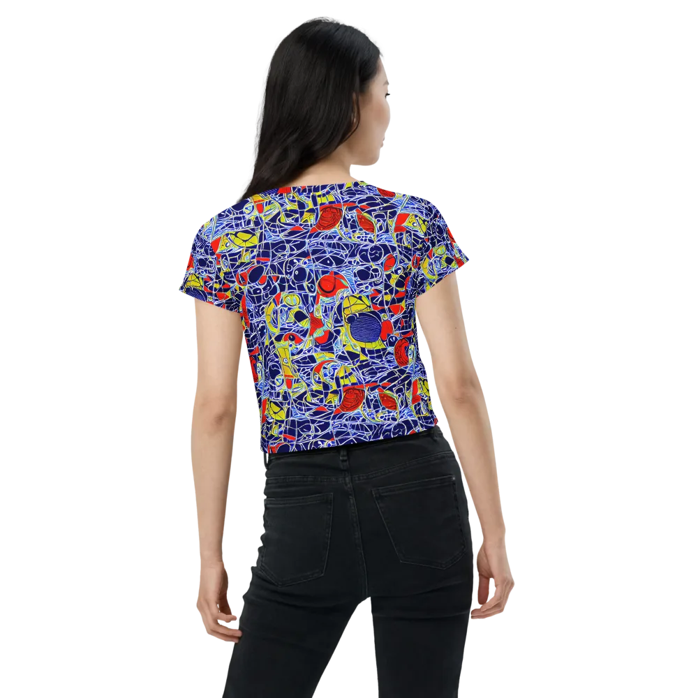 Blue Rapture on Crop Tee — Back