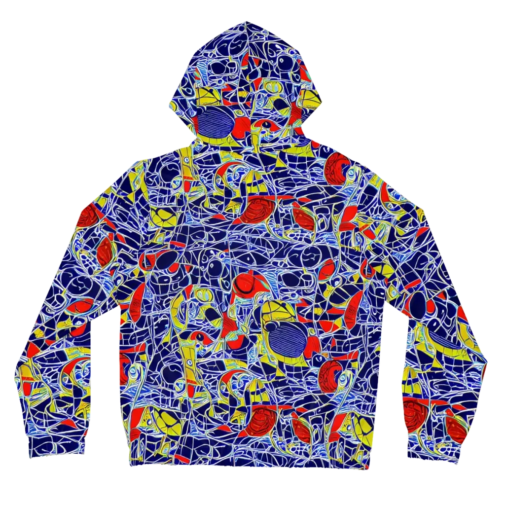 Blue Rapture on Women's Full-Zip Hoodie — Back